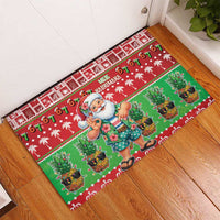 Mele Kalikimaka Hawaii Christmas Rubber Doormat Funny Santa 67 Gen Alpha Slang - Polynesian Pride