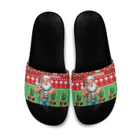 Mele Kalikimaka Hawaii Christmas Slide Sandals Funny Santa 67 Gen Alpha Slang - Polynesian Pride