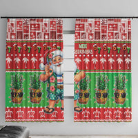 Mele Kalikimaka Hawaii Christmas Window Curtain Funny Santa 67 Gen Alpha Slang - Polynesian Pride