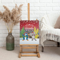 Christmas In July Canvas Wall Art Funny Dabbing Dance Koala And Blue Penguins LT05 - Polynesian Pride