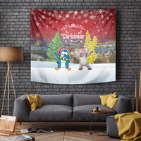 Christmas In July Tapestry Funny Dabbing Dance Koala And Blue Penguins LT05 - Polynesian Pride