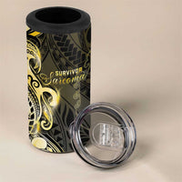 Sarcoma Awareness 4 in 1 Can Cooler Tumbler You Are Stronger Than Sarcoma LT05 - Polynesian Pride