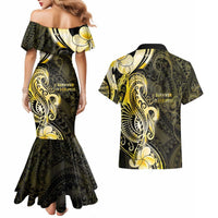 Sarcoma Awareness Couples Matching Mermaid Dress and Hawaiian Shirt You Are Stronger Than Sarcoma LT05 - Polynesian Pride
