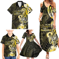Sarcoma Awareness Family Matching Summer Maxi Dress and Hawaiian Shirt You Are Stronger Than Sarcoma LT05 - Polynesian Pride