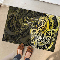 Sarcoma Awareness Rubber Doormat You Are Stronger Than Sarcoma LT05 - Polynesian Pride