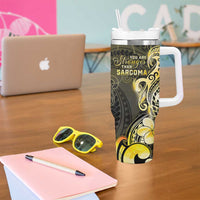 Sarcoma Awareness Tumbler With Handle You Are Stronger Than Sarcoma LT05 - Polynesian Pride