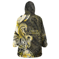 Sarcoma Awareness Wearable Blanket Hoodie You Are Stronger Than Sarcoma LT05 - Polynesian Pride
