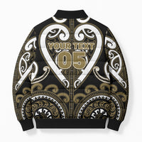 Custom Aotearoa Waikato Tainui Bomber Puffer Jacket Maori Tribal Pattern