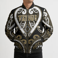 Custom Aotearoa Waikato Tainui Bomber Puffer Jacket Maori Tribal Pattern