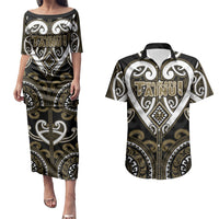 Custom Aotearoa Waikato Tainui Couples Matching Puletasi and Hawaiian Shirt Maori Tribal Pattern