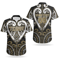 Custom Aotearoa Waikato Tainui Couples Matching Tank Maxi Dress and Hawaiian Shirt Maori Tribal Pattern