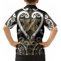 Custom Aotearoa Waikato Tainui Kid Hawaiian Shirt Maori Tribal Pattern