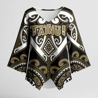 Custom Aotearoa Waikato Tainui Kimono Sleeve Blouse Maori Tribal Pattern