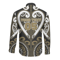 Custom Aotearoa Waikato Tainui Long Sleeve Button Shirt Maori Tribal Pattern LT05 - Polynesian Pride