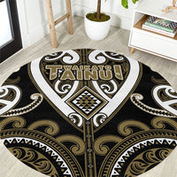 Aotearoa Waikato Tainui Round Carpet Maori Tribal Pattern