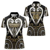 Custom Aotearoa Waikato Tainui Women Polo Shirt Maori Tribal Pattern