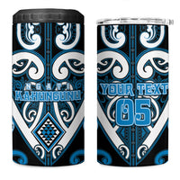Custom Aotearoa Ngati Kahungunu 4 in 1 Can Cooler Tumbler Maori Tribal Pattern