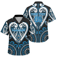 Custom Aotearoa Ngati Kahungunu Family Matching Summer Maxi Dress and Hawaiian Shirt Maori Tribal Pattern LT05 Son's Shirt Blue - Polynesian Pride