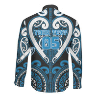 Custom Aotearoa Ngati Kahungunu Long Sleeve Button Shirt Maori Tribal Pattern LT05 - Polynesian Pride