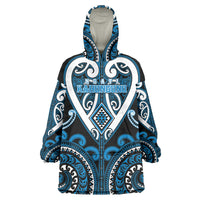Custom Aotearoa Ngati Kahungunu Wearable Blanket Hoodie Maori Tribal Pattern