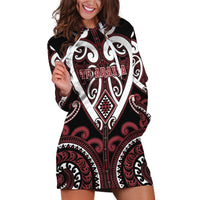 Custom Aotearoa Te Arawa Hoodie Dress Maori Tribal Pattern