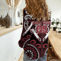 Custom Aotearoa Te Arawa Women Casual Shirt Maori Tribal Pattern