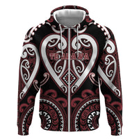 Custom Aotearoa Te Arawa Zip Hoodie Maori Tribal Pattern