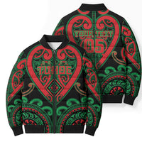 Custom Aotearoa Ngai Tuhoe Bomber Puffer Jacket Maori Tribal Pattern