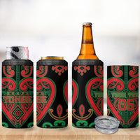 Custom Aotearoa Ngai Tuhoe 4 in 1 Can Cooler Tumbler Maori Tribal Pattern