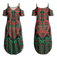 Custom Aotearoa Ngai Tuhoe Couples Matching Summer Maxi Dress and Hawaiian Shirt Maori Tribal Pattern