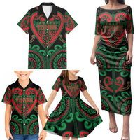 Custom Aotearoa Ngai Tuhoe Family Matching Puletasi and Hawaiian Shirt Maori Tribal Pattern