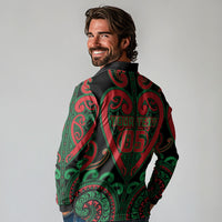 Custom Aotearoa Ngai Tuhoe Long Sleeve Polo Shirt Maori Tribal Pattern