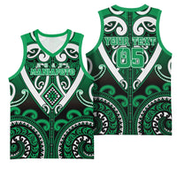 Custom Aotearoa Ngati Maniapoto Basketball Jersey Maori Tribal Pattern