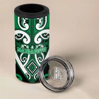 Custom Aotearoa Ngati Maniapoto 4 in 1 Can Cooler Tumbler Maori Tribal Pattern
