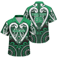 Custom Aotearoa Ngati Maniapoto Family Matching Mermaid Dress and Hawaiian Shirt Maori Tribal Pattern LT05 Son's Shirt Green - Polynesian Pride