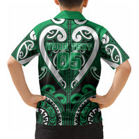 Custom Aotearoa Ngati Maniapoto Kid Hawaiian Shirt Maori Tribal Pattern