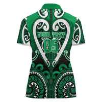 Custom Aotearoa Ngati Maniapoto Women Polo Shirt Maori Tribal Pattern