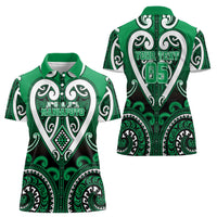 Custom Aotearoa Ngati Maniapoto Women Polo Shirt Maori Tribal Pattern