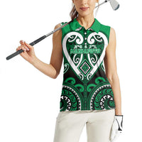 Custom Aotearoa Ngati Maniapoto Women Sleeveless Polo Shirt Maori Tribal Pattern