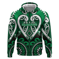 Custom Aotearoa Ngati Maniapoto Zip Hoodie Maori Tribal Pattern