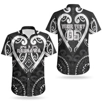Custom Aotearoa Ngati Raukawa Couples Matching Off Shoulder Maxi Dress and Hawaiian Shirt Maori Tribal Pattern