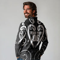 Custom Aotearoa Ngati Raukawa Long Sleeve Polo Shirt Maori Tribal Pattern