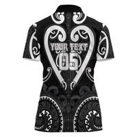 Custom Aotearoa Ngati Raukawa Women Polo Shirt Maori Tribal Pattern