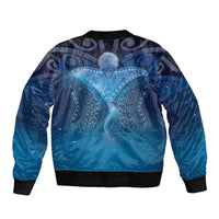 Polynesia Manta Ray Bomber Jacket Let's The Sea Set You Free - Polynesian Pride