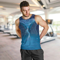 Polynesia Manta Ray Men Tank Top Let's The Sea Set You Free LT05 Blue - Polynesian Pride