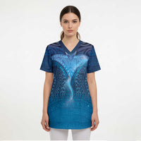 Polynesia Manta Ray Scrub Top Let's The Sea Set You Free LT05 - Polynesian Pride