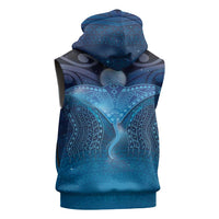 Polynesia Manta Ray Sleeveless Zip Hoodie Let's The Sea Set You Free LT05 - Polynesian Pride