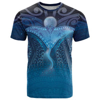 Polynesia Manta Ray T Shirt Let's The Sea Set You Free LT05 Blue - Polynesian Pride