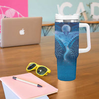Polynesia Manta Ray Tumbler With Handle Let's The Sea Set You Free - Polynesian Pride