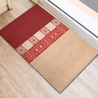 Papua New Guinea Rubber Doormat Oro Tapa Pattern LT05 - Polynesian Pride